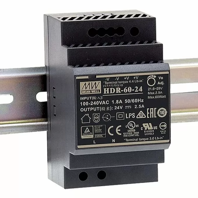 منبع تغذیه صنعتی MEAN WELL مدل HDR-60-24 - تصویر 5
